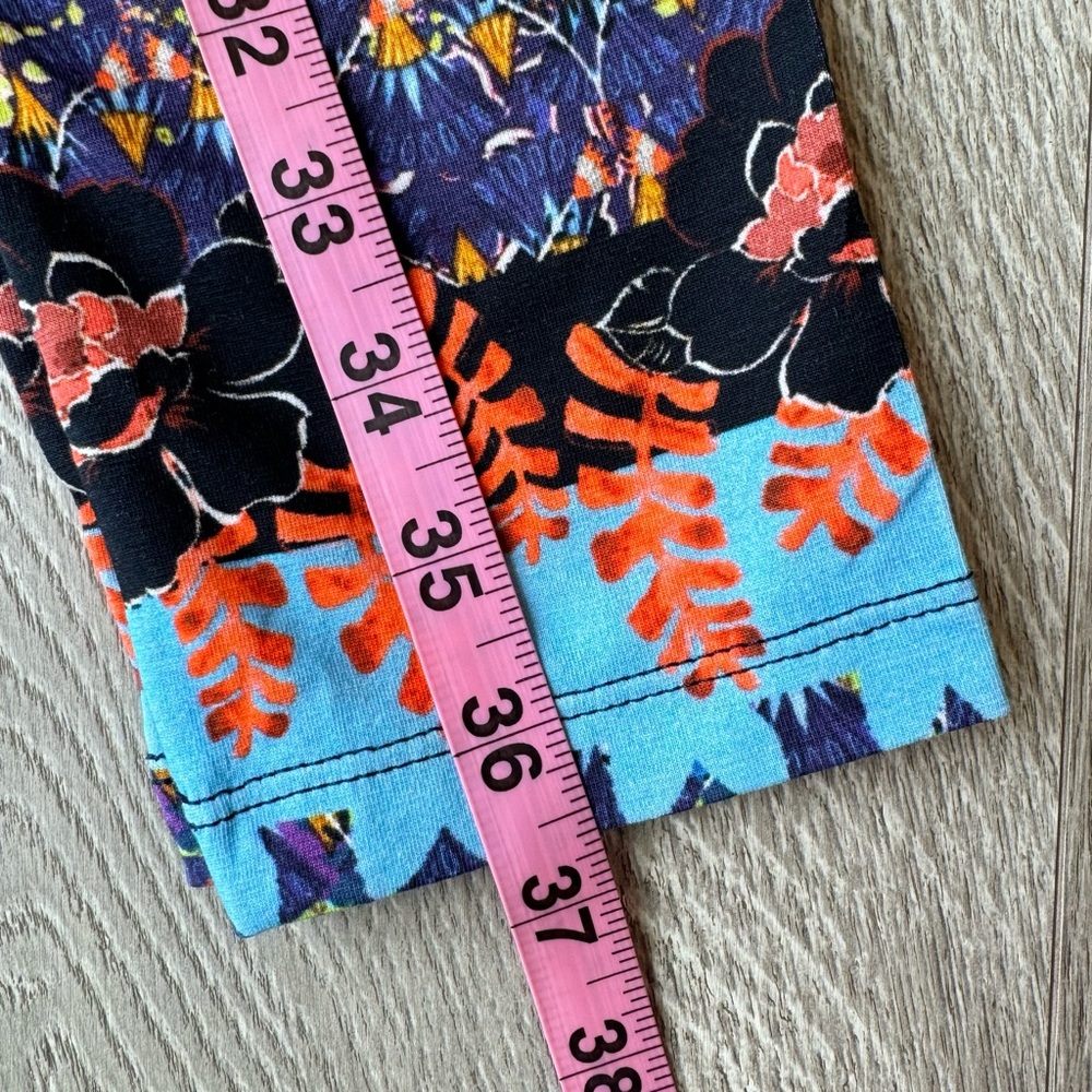Desigual Johanna Vibrant Floral Indie Bohemian Colorful Leggings Size Medium - Picture 15 of 15